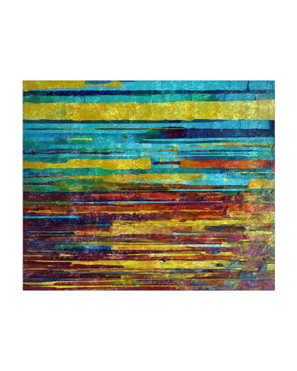 Striped Alpha Green 50" x 60" Crushed Velvet Blanket