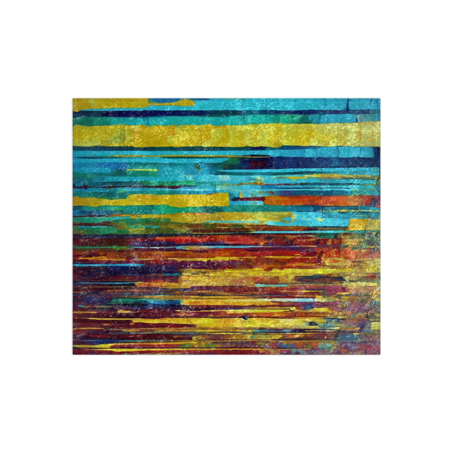 Striped Alpha Green 50" x 60" Crushed Velvet Blanket