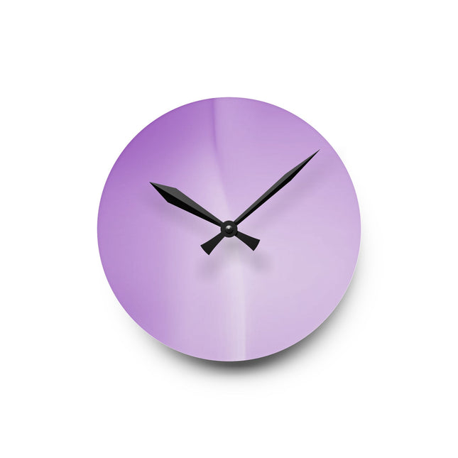 Soft Lavender Fade Acrylic Round Wall Clock, 8" x 8"