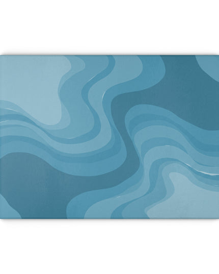 Sky Blue Wavey Glass Cutting Board, 11" x 15"