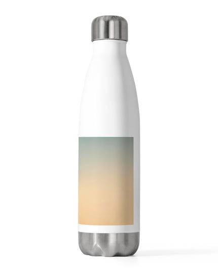 Peachy Green Fade 20oz Insulated White Water Bottle