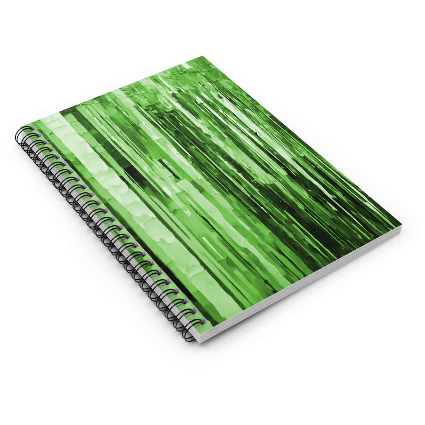Striped Mint Pastel Spiral Notebook - Ruled Line, 6" x 8", 118 pages