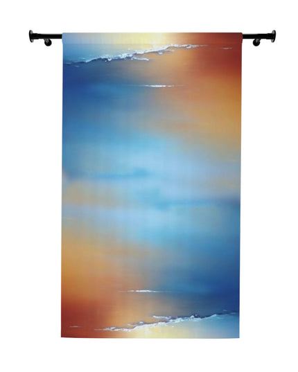 Blue Sea Red Orange Fog, 50" x  84", blackout