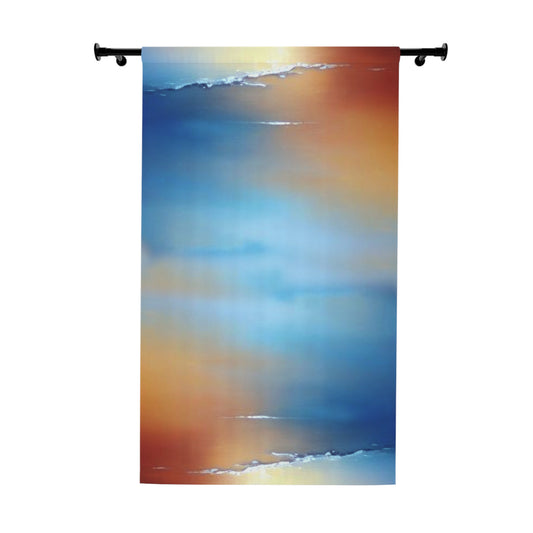 Blue Sea Red Orange Fog, 50" x  84", blackout