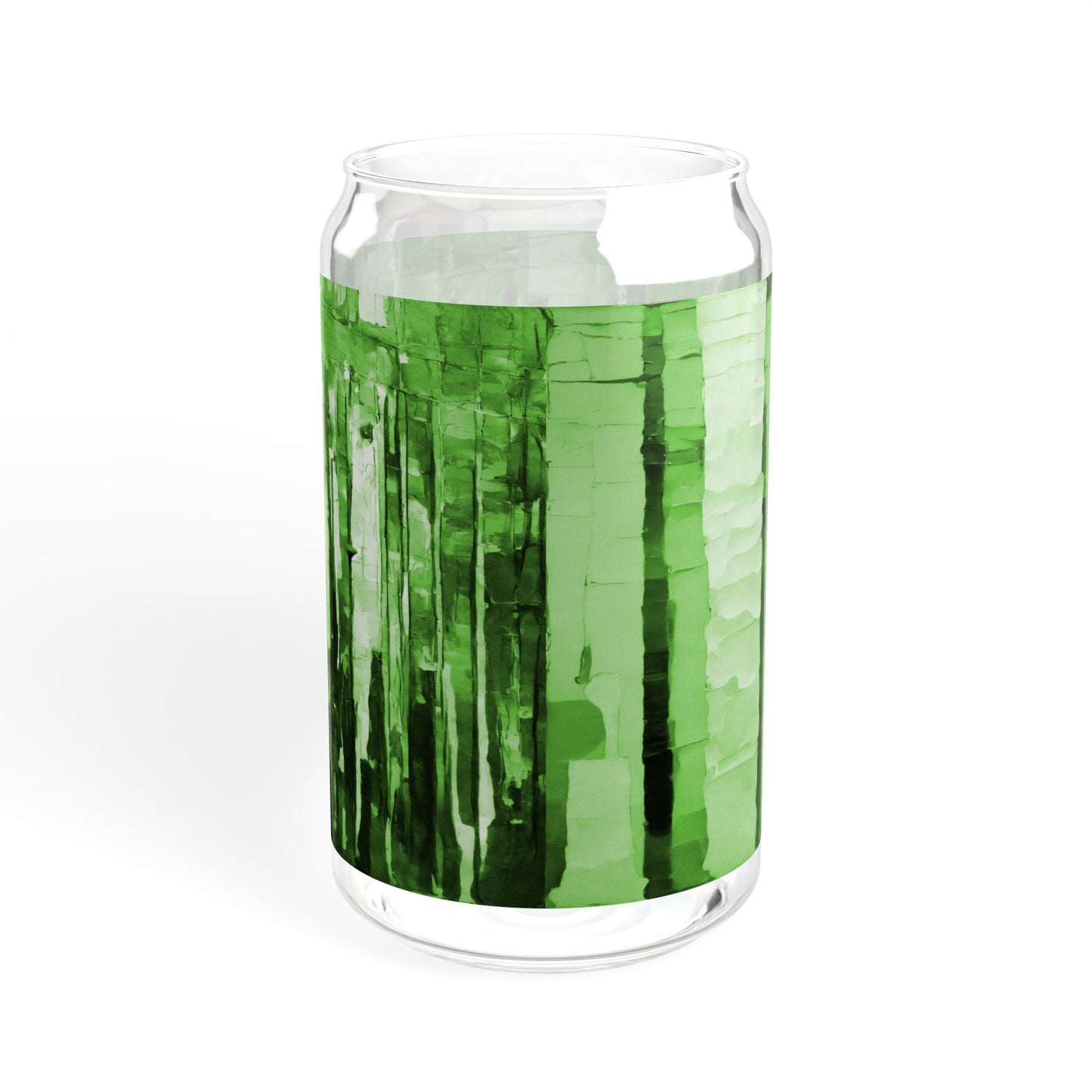 Striped Mint Pastels Sipper Glass, 16oz