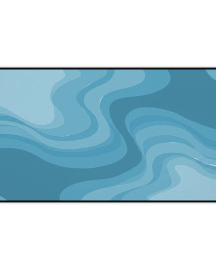 Sky Blue Wavey 12" x 22" Desk Mat