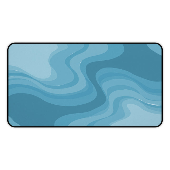 Sky Blue Wavey 12" x 22" Desk Mat