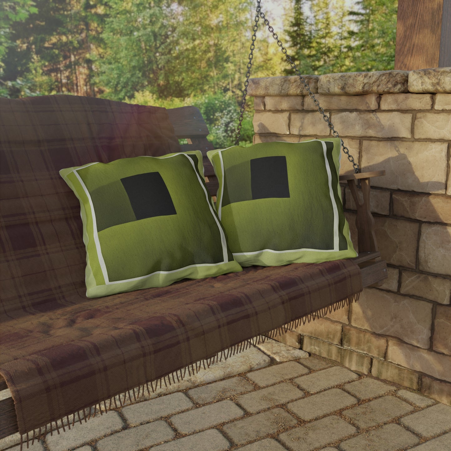 Lemongrass Shadow 20" x 20" Outdoor Pillow