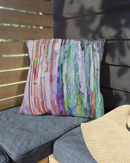 Striped Pastels 18" x 18" Outdoor Pillow