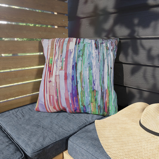Striped Pastels Fade 18" x 18" Outdoor Pillow