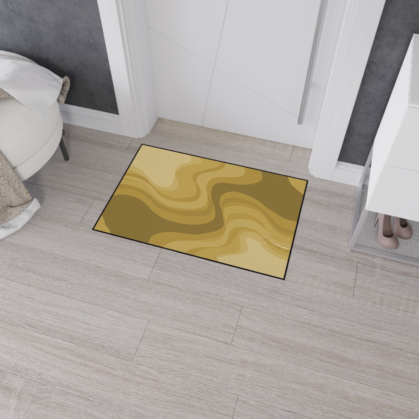Brown Wavey 24" x 36" Heavy Duty Floor Mat