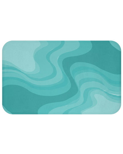 Tif Green Wavey 34" x 21" Bath Mat