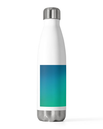 Aquamarine Fade 20oz Insulated White Water Bottle