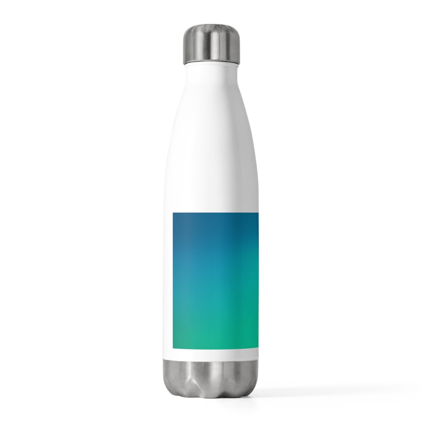 Aquamarine Fade 20oz Insulated White Water Bottle