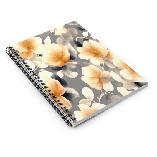 Soft Blossom Floral Bunch Spiral Notebook - Ruled Line, 6" x 8", 118 pages
