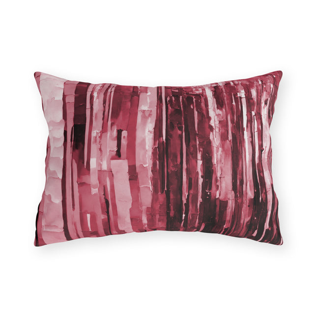Striped Ruby 20" x 14" Outdoor Pillow