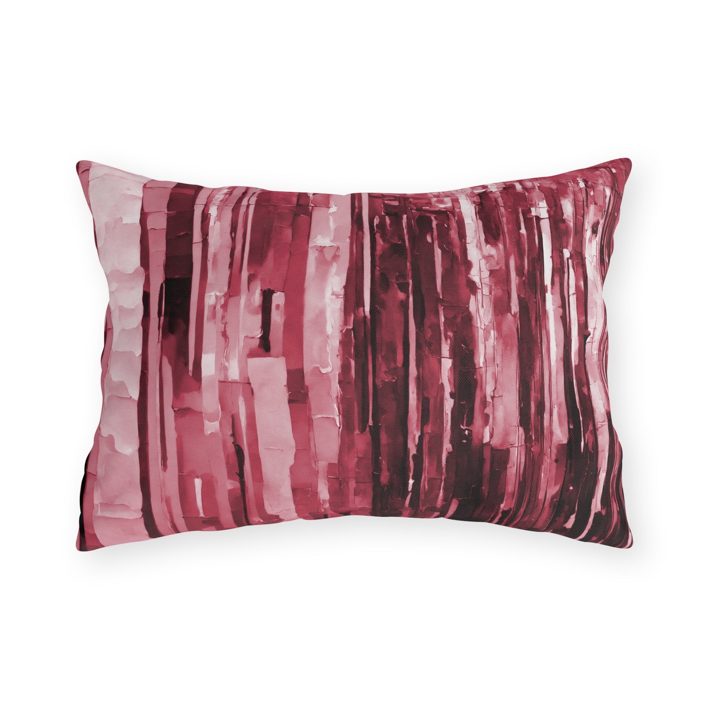 Striped Ruby 20" x 14" Outdoor Pillow