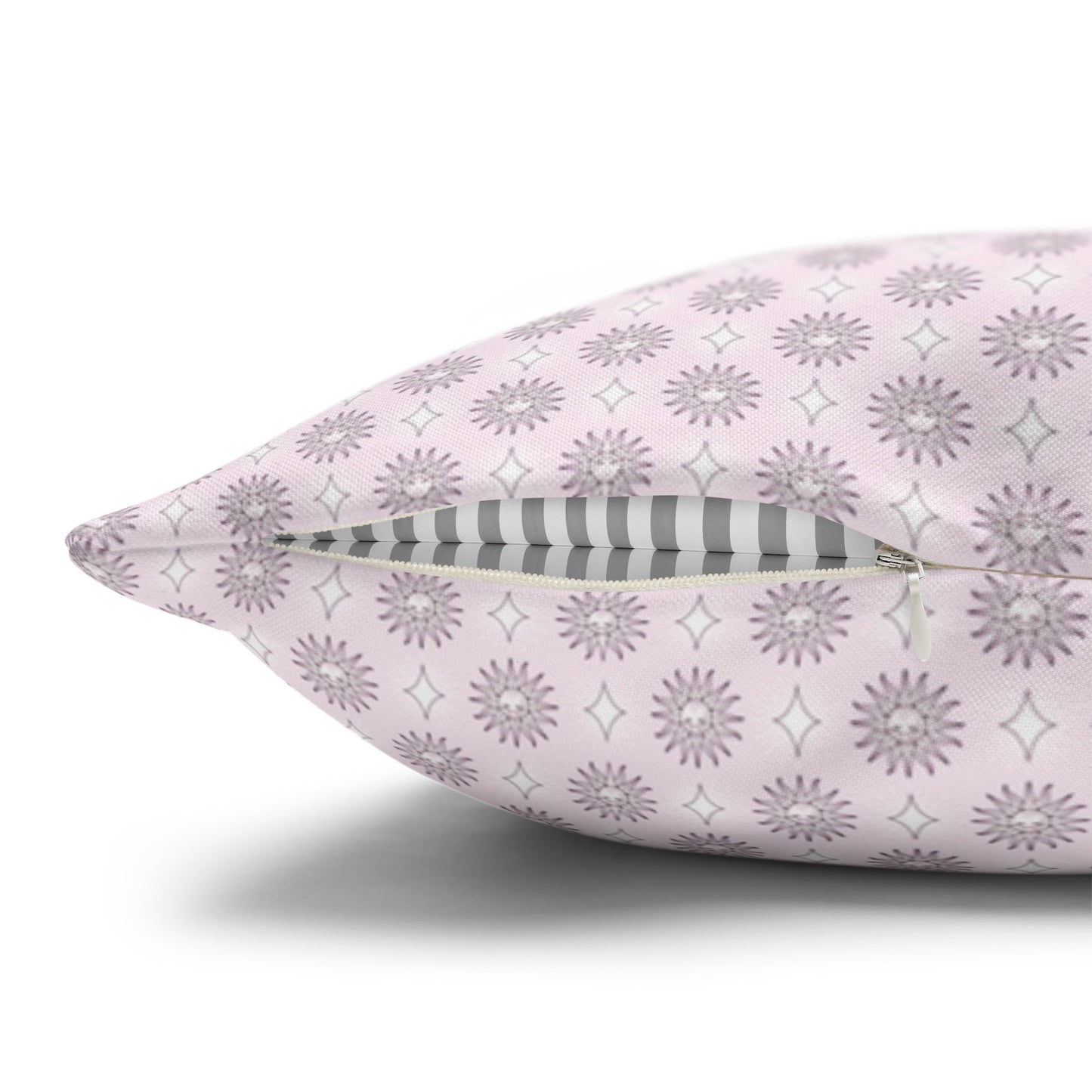 Pink Mornings Star-crossed Bodies Spun Polyester Square Pillowcase, 14" x 14"