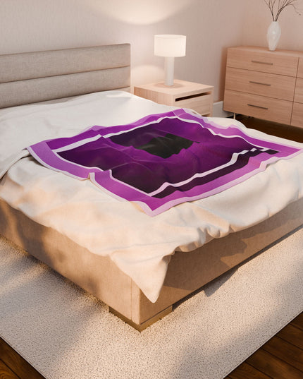 Magenta Shadow Velveteen Plush Blanket, 50" x 60"