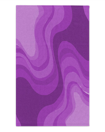 Wavey Purple Wavey Rally Towel, 11" x 18"