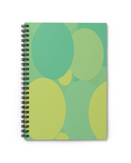 Pastel Green Patches Spiral Notebook - Ruled Line, 6" x 8", 118 pages