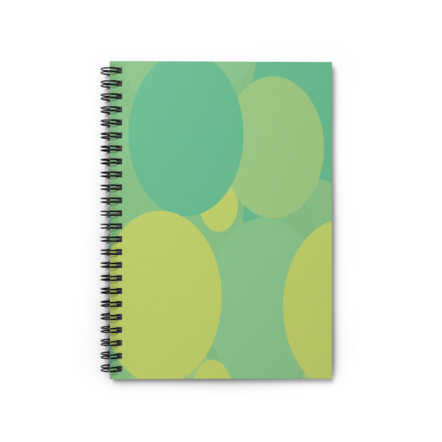 Pastel Green Patches Spiral Notebook - Ruled Line, 6" x 8", 118 pages