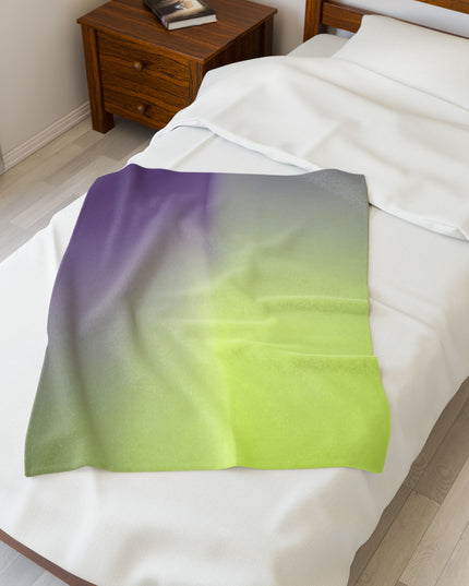 Purple Golden Fade Velveteen Plush Blanket, 30" x 40"
