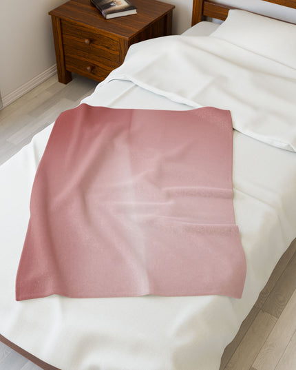 Rose Red Fade Velveteen Plush Blanket, 30" x 40"