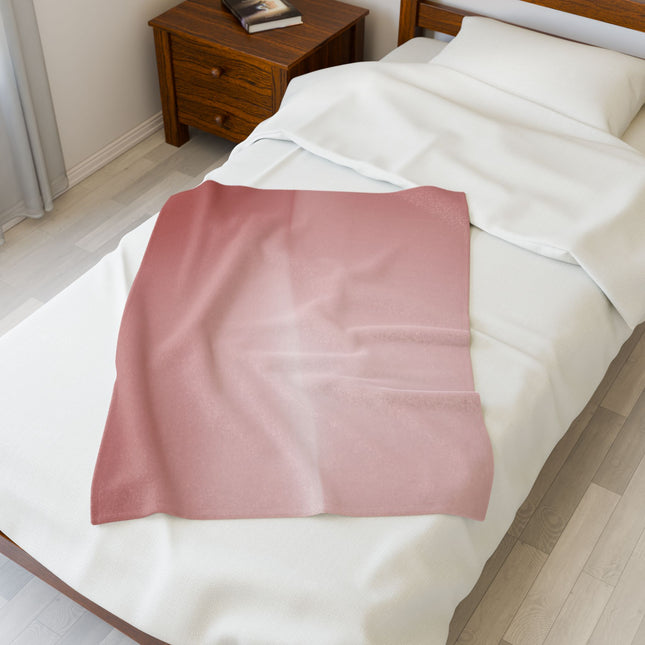 Rose Red Fade Velveteen Plush Blanket, 30" x 40"
