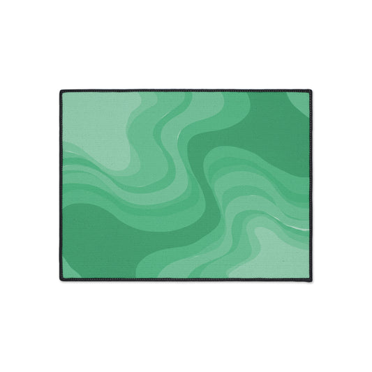 Mint Green Wavey 18" x 24" Heavy Duty Floor Mat