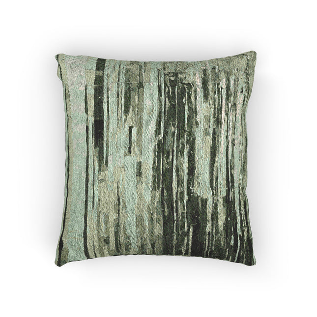 Striped Mint Pastel Woven Pillow, 17" x 18"