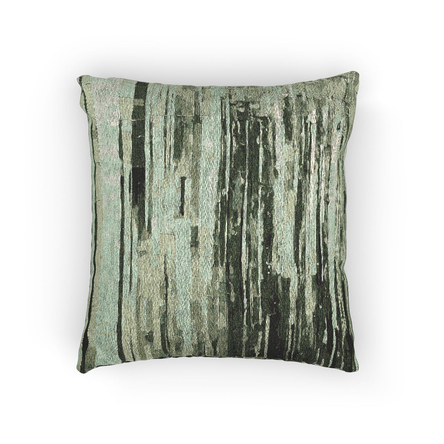 Striped Mint Pastel Woven Pillow, 17" x 18"