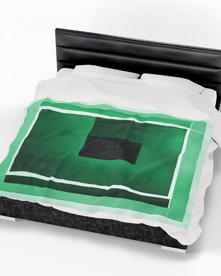 Mint Shadow Velveteen Plush Blanket, 60" x 80"