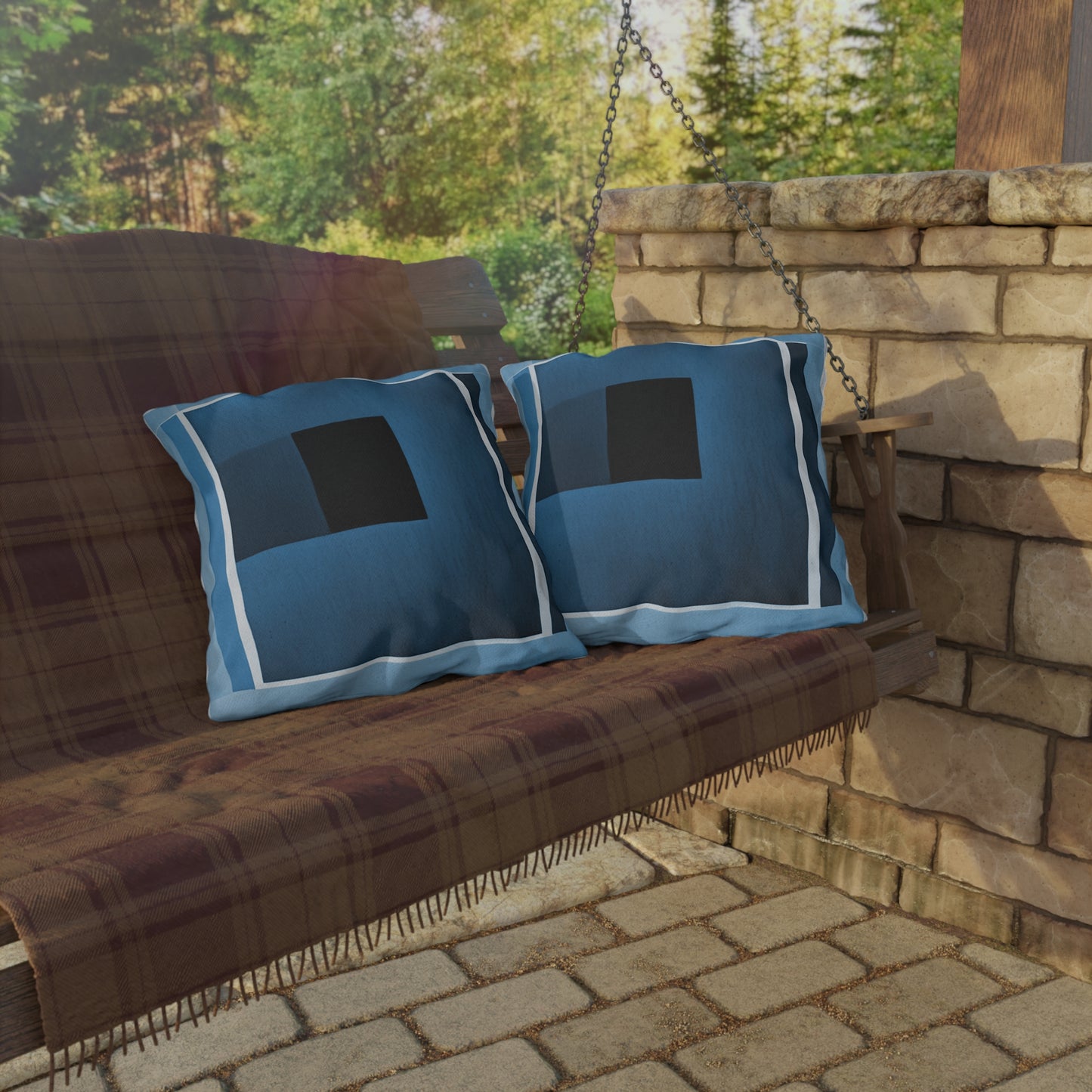 Blue Shadow 20" x 20" Outdoor Pillow