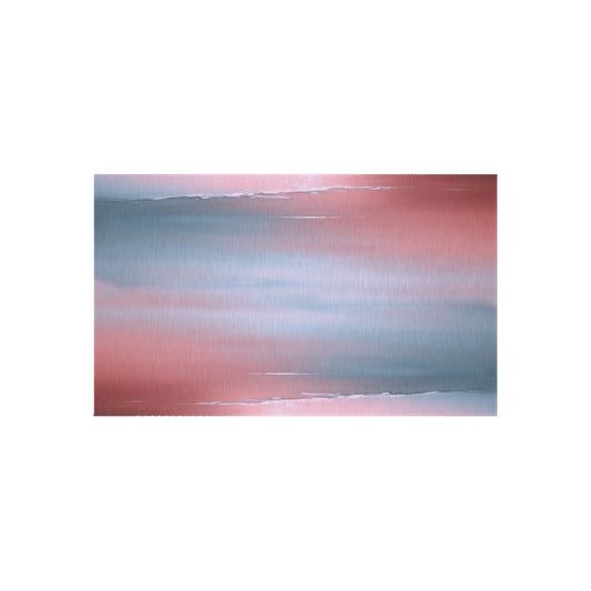 Gray Sea Pink Fog Outdoor Rug, 36" x 60"