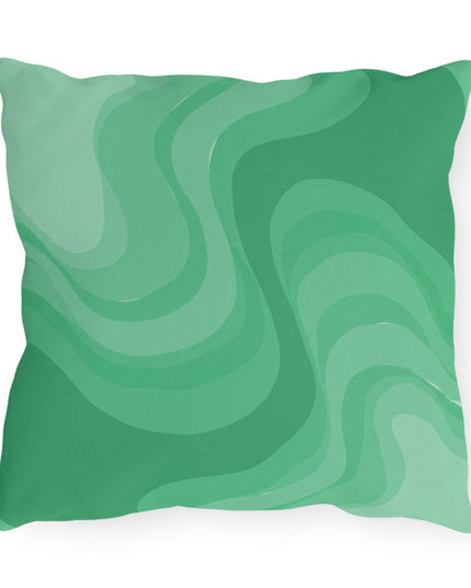 Mint Green Wavey 16" x 16" Outdoor Pillow