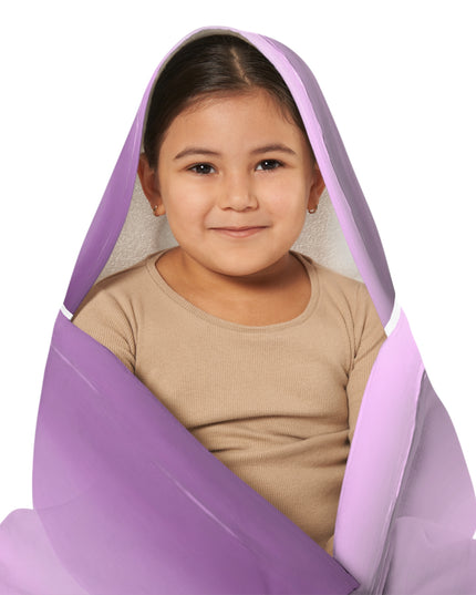 Dark Pink Sea Amethyst Fog Youth Hooded Towel, 24" x 48"