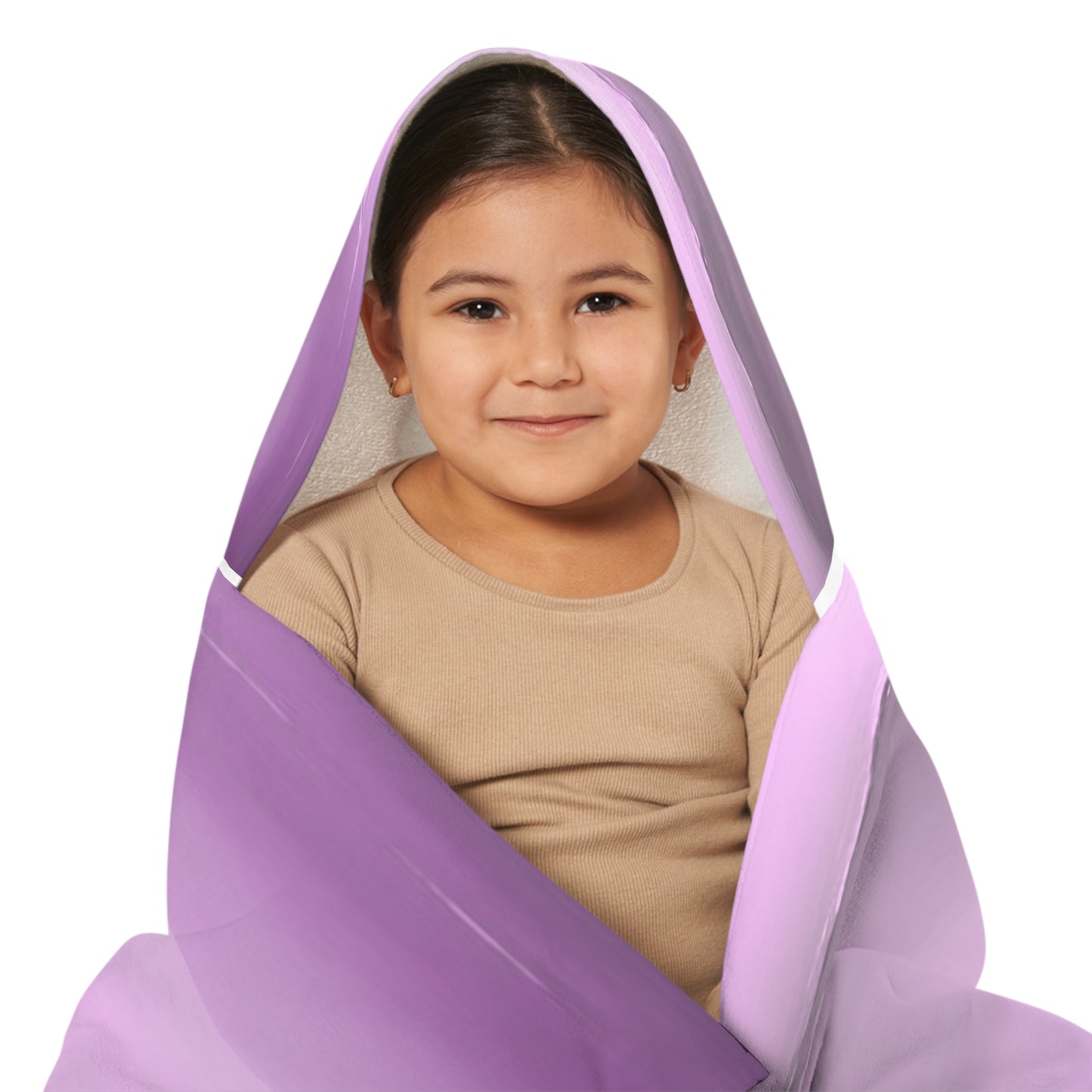 Dark Pink Sea Amethyst Fog Youth Hooded Towel, 24" x 48"