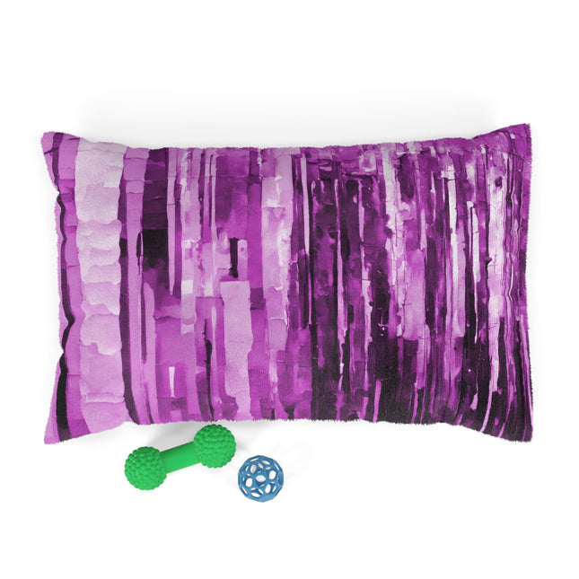 Striped Powder Lavender Pastels 28" × 18" Pet Bed