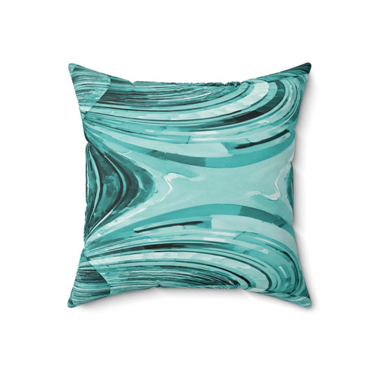 Uzi Spiral Tif Faux Suede Square Pillow, 18" x 18"