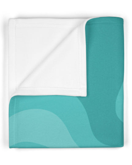Tif Green Wavey Soft Fleece Baby Blanket, 30" x 40"
