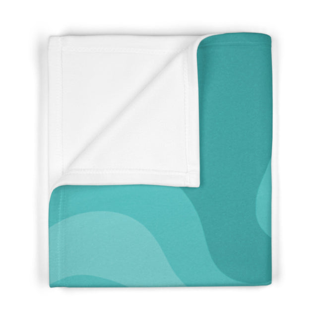 Tif Green Wavey Soft Fleece Baby Blanket, 30" x 40"