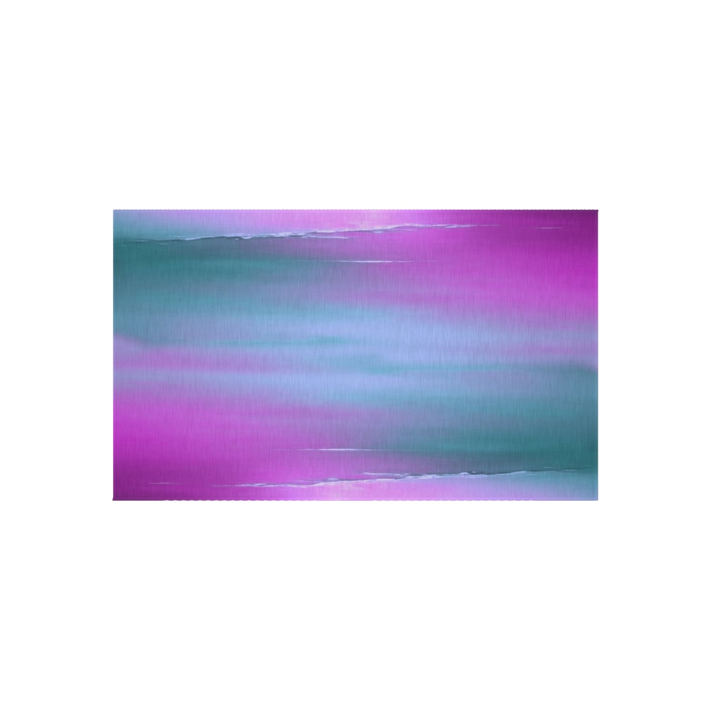 Dark Blue Green Sea Purple Fog Outdoor Rug, 36" x 60"