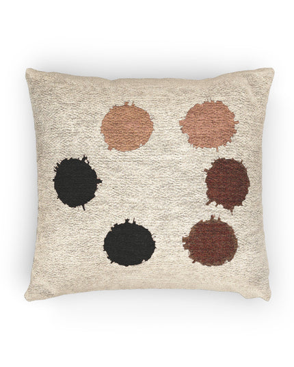 Brown Barrel Woven Pillow, 17" x 18"