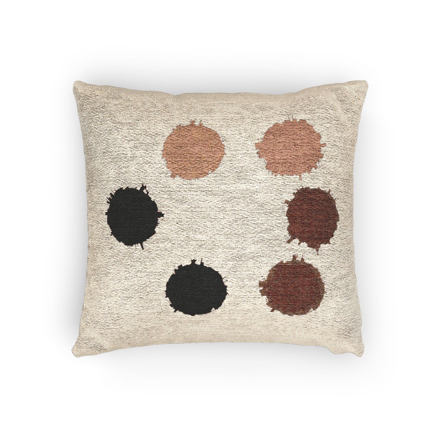 Brown Barrel Woven Pillow, 17" x 18"