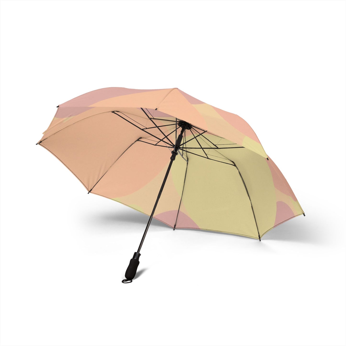 Pastel Hot Peach Patches Foldable Umbrella - Compact & Chic
