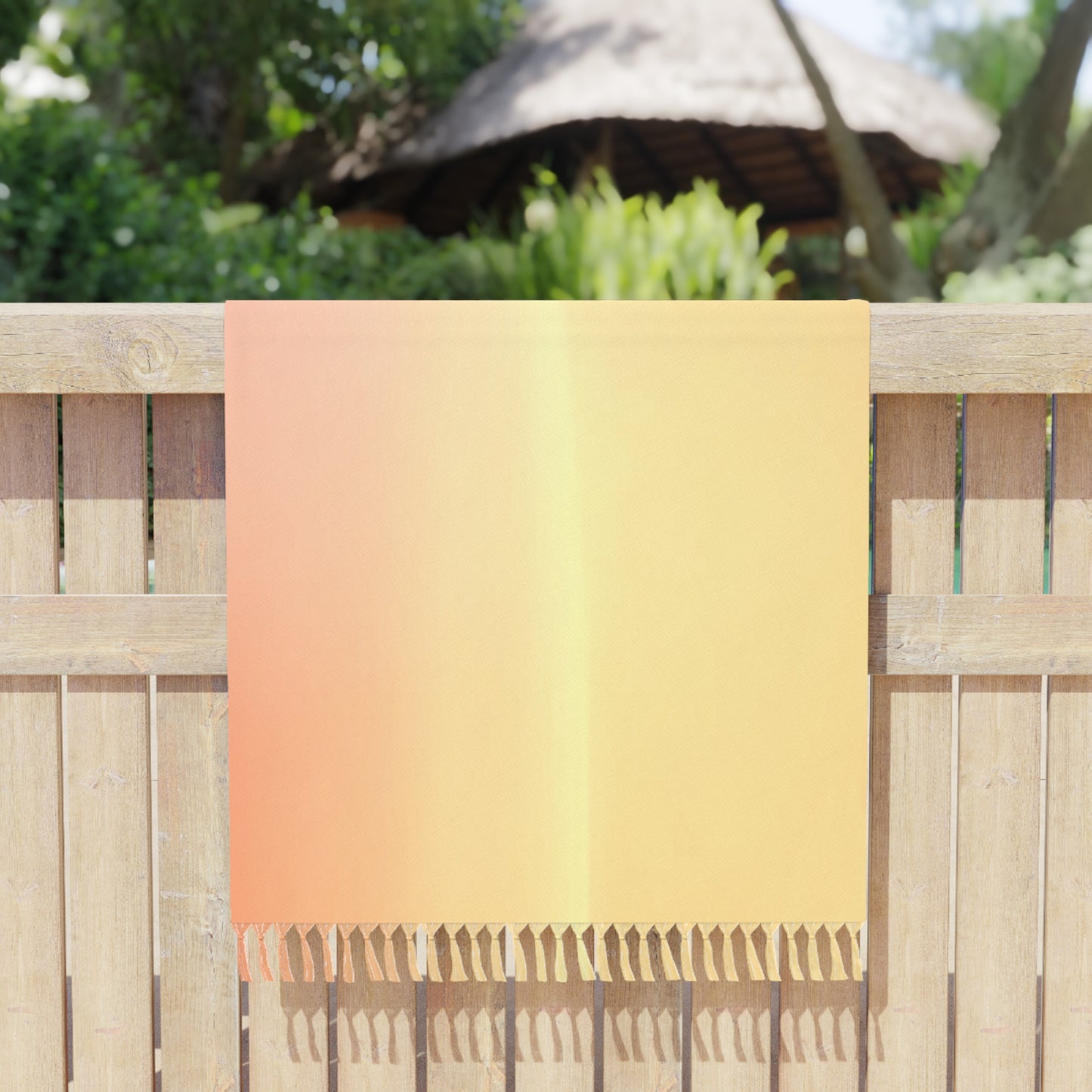 Hot Peach Fade 38" × 81" Boho Beach Cloth