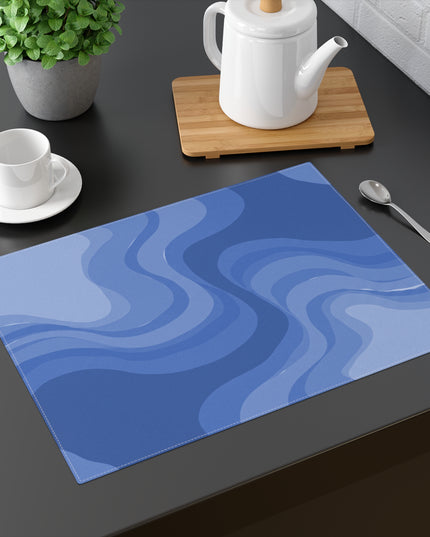 Deep Blue Wavey Placemat, 1 pc