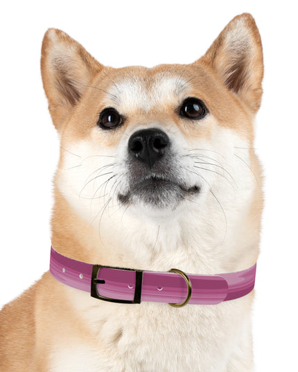 Pinky Mauve Wavey Large Dog Collar