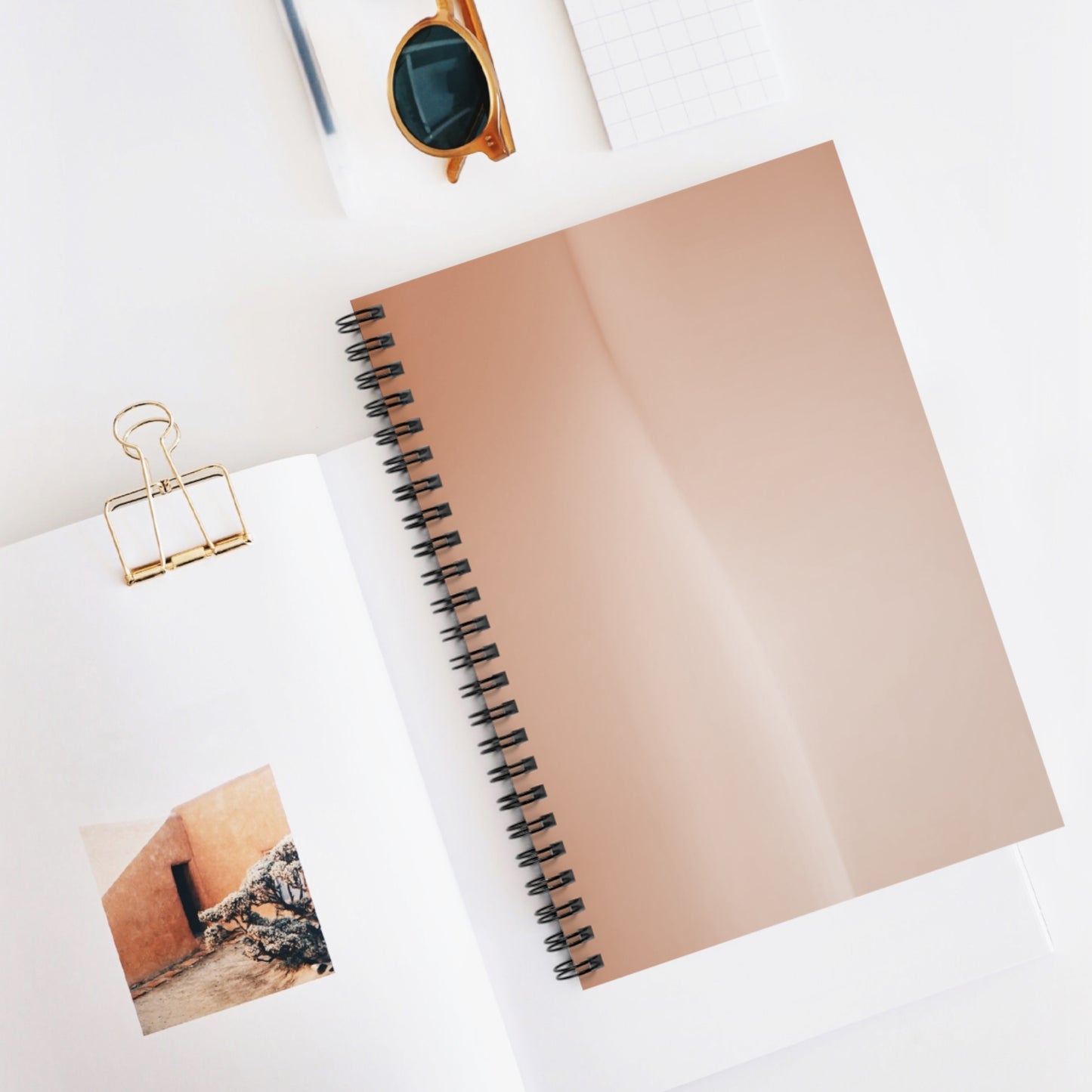 Soft Fade Wavey Spiral Notebook - Ruled Line, 6" x 8", 118 pages
